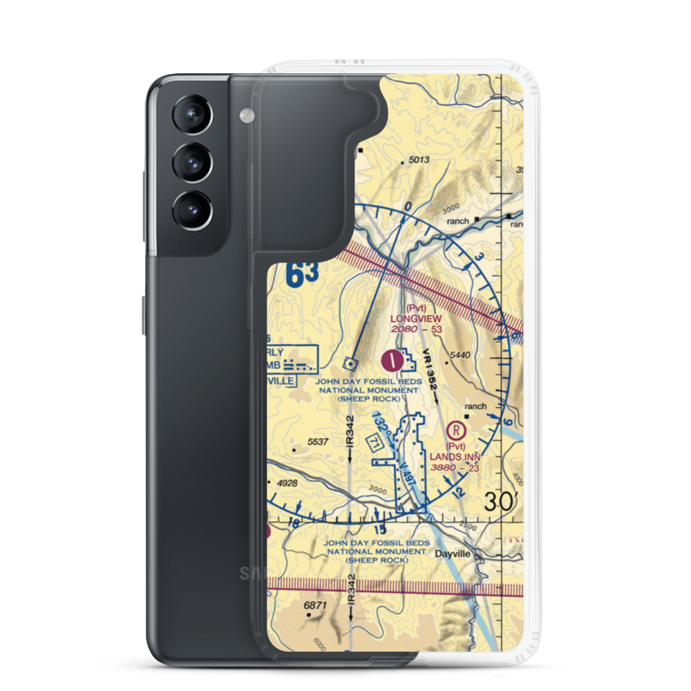 Longview Ranch Airport (OG39) VFR Sectional Samsung Case Samsung Galaxy S21 model shown