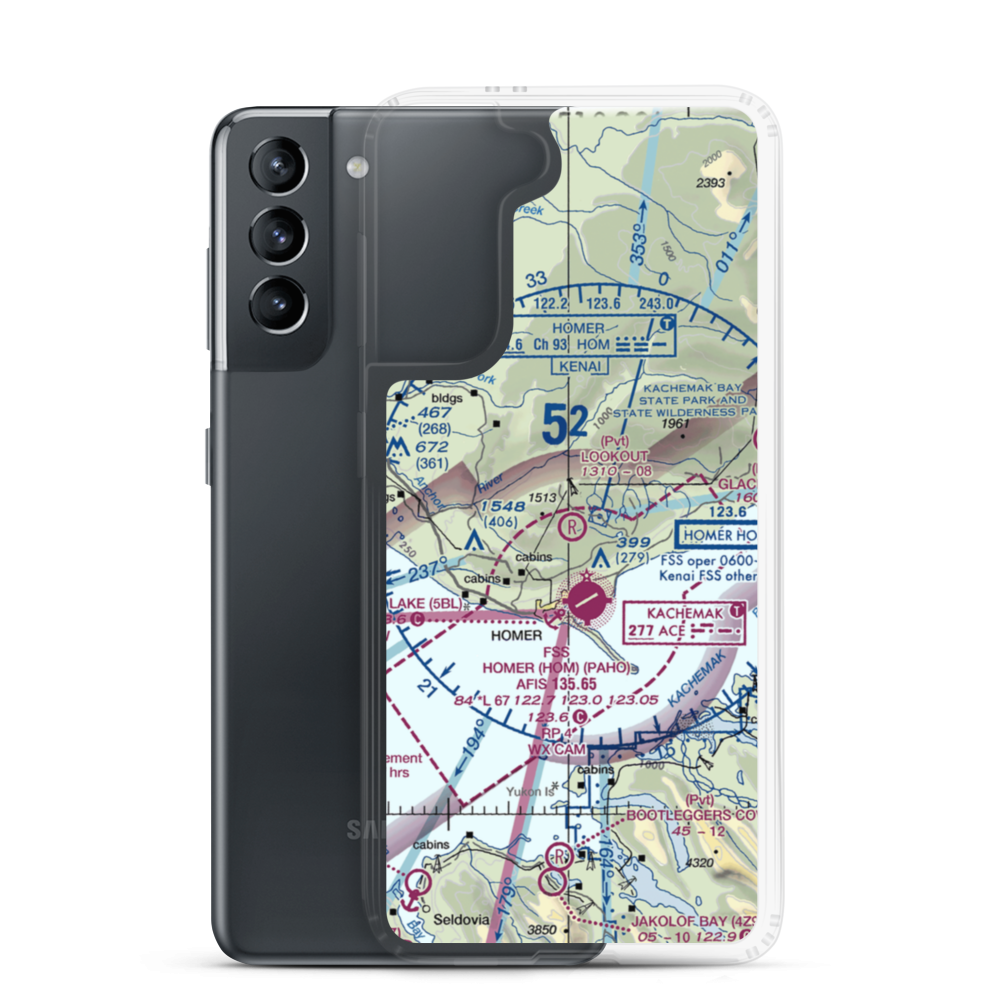 Lookout Airport (OL99) VFR Sectional Samsung Case Samsung Galaxy S21 model shown