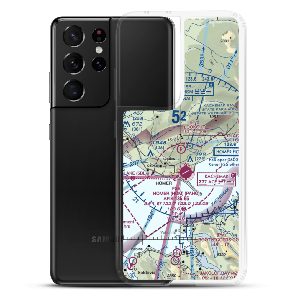 Lookout Airport (OL99) VFR Sectional Samsung Case Samsung Galaxy S21 Ultra model shown