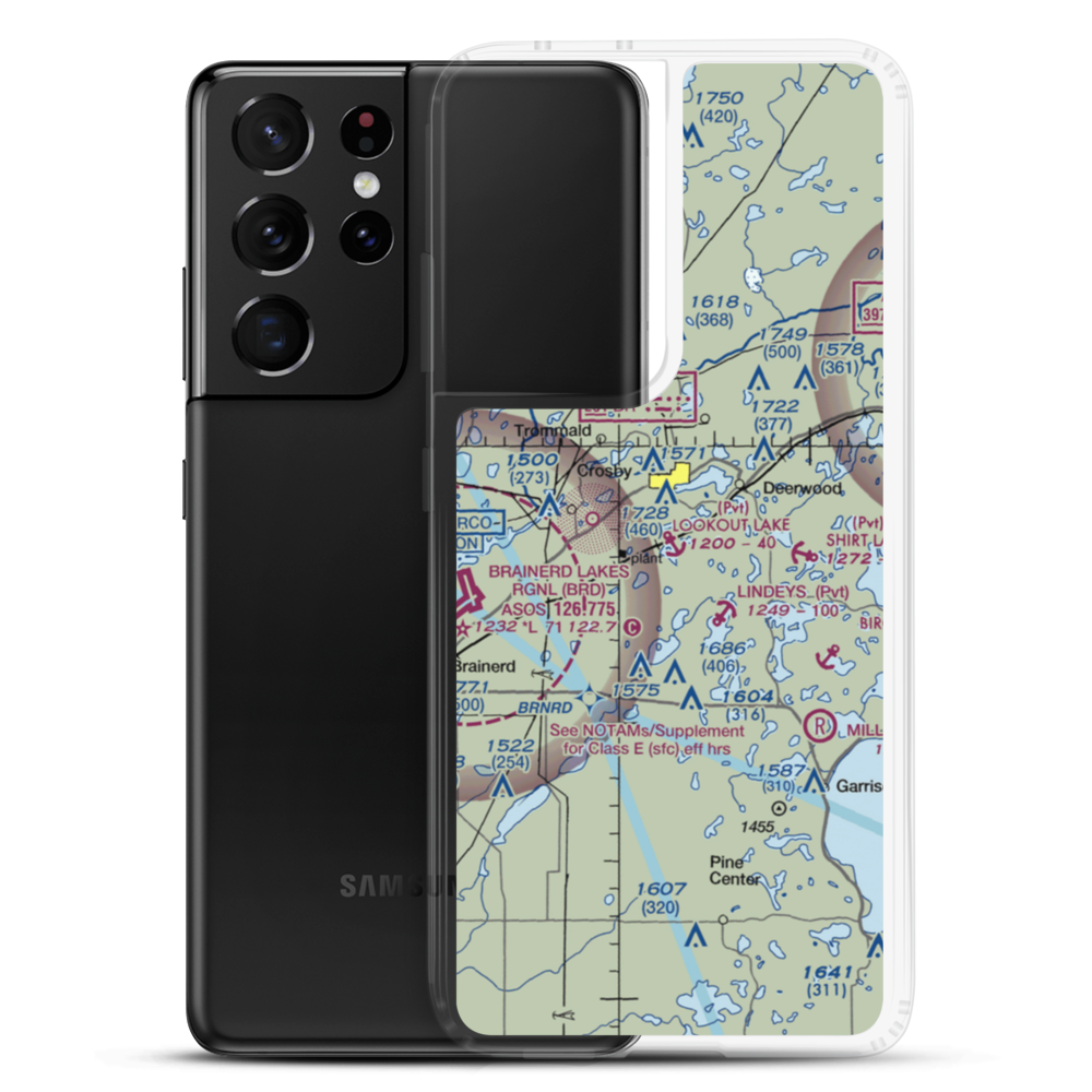 Lookout Lake Seaplane Base (10MN) VFR Sectional Samsung Case Samsung Galaxy S21 Ultra model shown