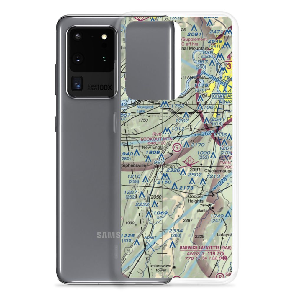 Lookout Mountain Airport (0GE3) VFR Sectional Samsung Case Samsung Galaxy S20 Ultra model shown