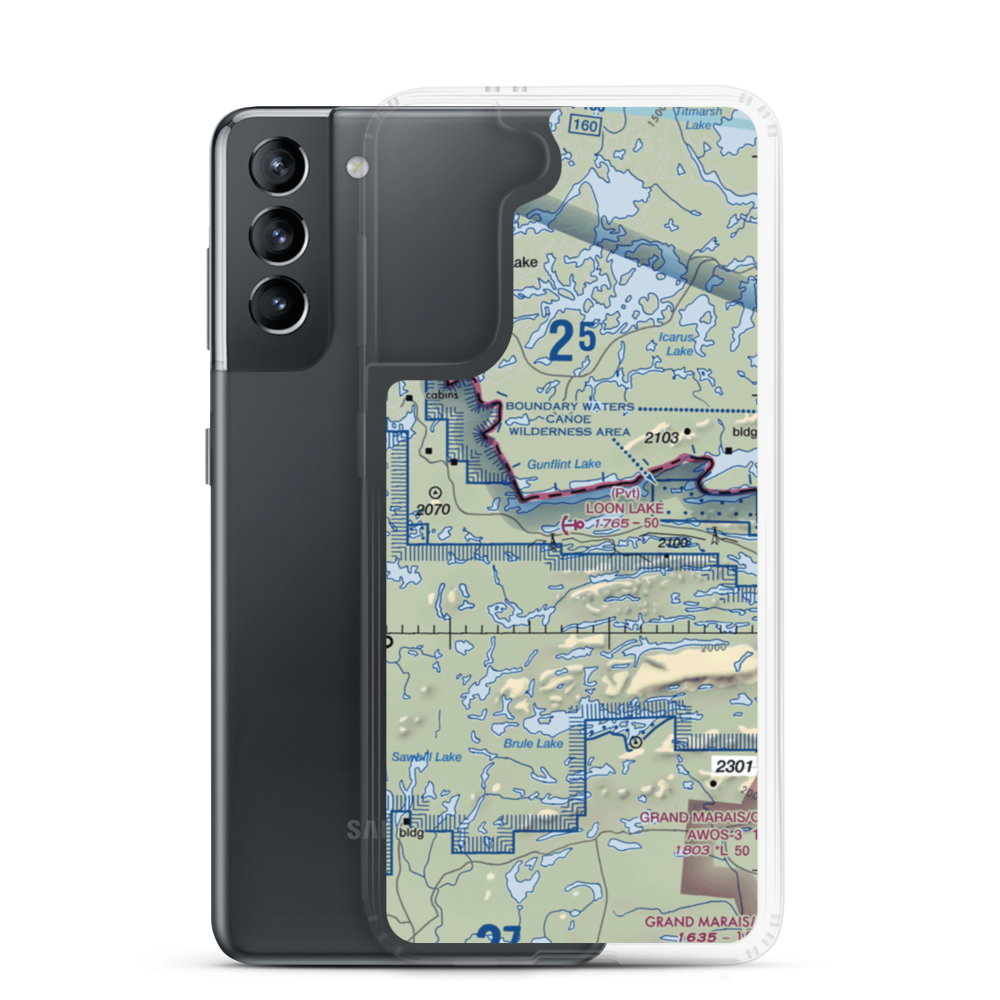 Loon Lake Seaplane Base (83MN) VFR Sectional Samsung Case Samsung Galaxy S21 model shown