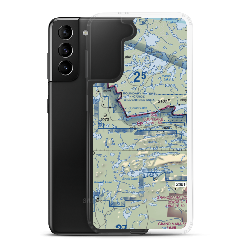 Loon Lake Seaplane Base (83MN) VFR Sectional Samsung Case Samsung Galaxy S21 Plus model shown