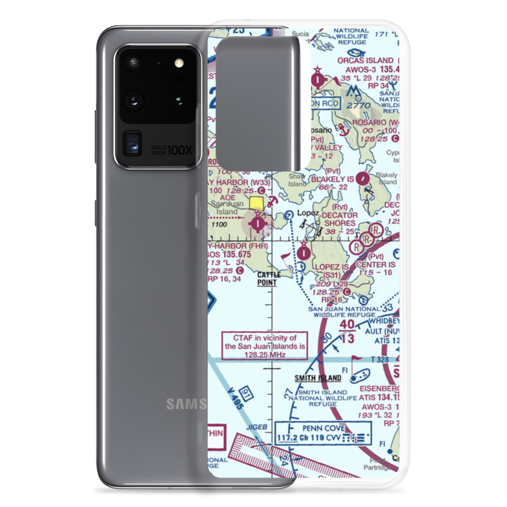 Lopez Island Airport (S31) VFR Sectional Samsung Case Samsung Galaxy S20 Ultra model shown