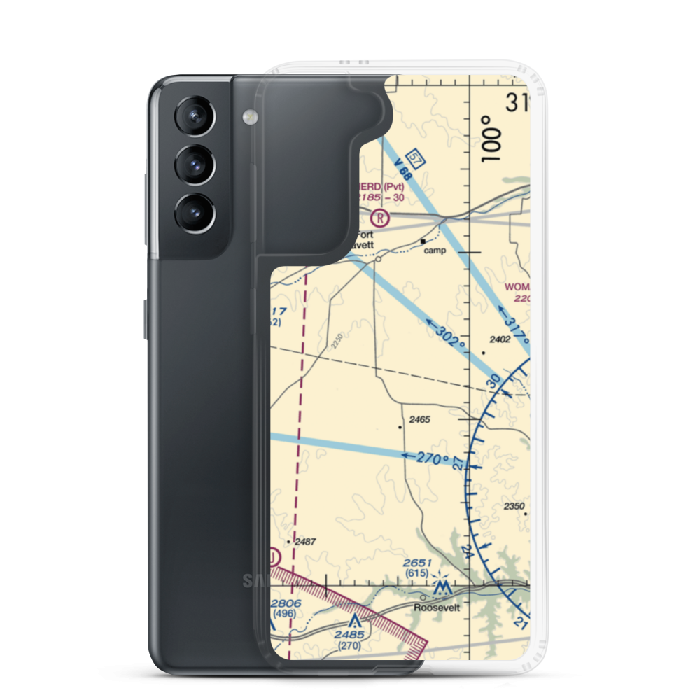 Lopez Ranch Airport (8TE3) VFR Sectional Samsung Case Samsung Galaxy S21 model shown