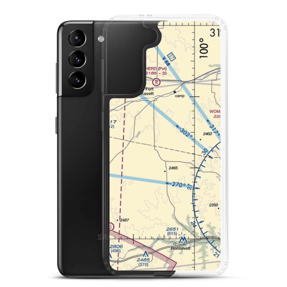 Lopez Ranch Airport (8TE3) VFR Sectional Samsung Case Samsung Galaxy S21 Plus model shown