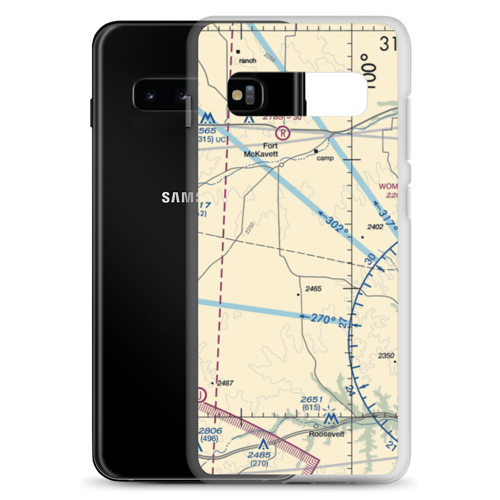 Lopez Ranch Airport (8TE3) VFR Sectional Samsung Case Samsung Galaxy S10+ model shown