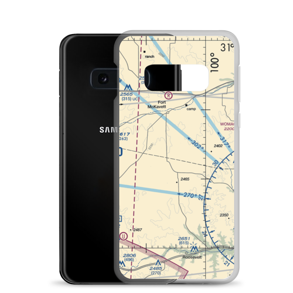 Lopez Ranch Airport (8TE3) VFR Sectional Samsung Case Samsung Galaxy S10e model shown