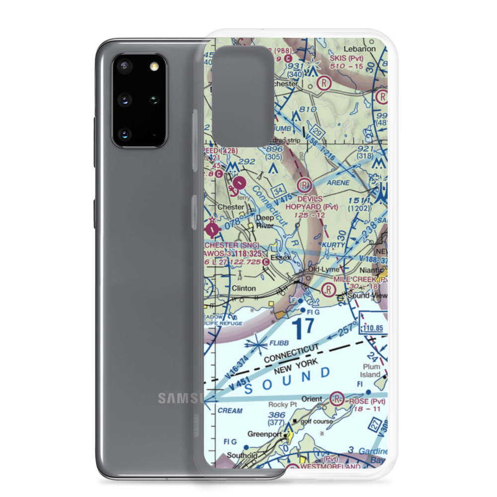 Lord Creek Seaplane Base (CT78) VFR Sectional Samsung Case Samsung Galaxy S20 Plus model shown