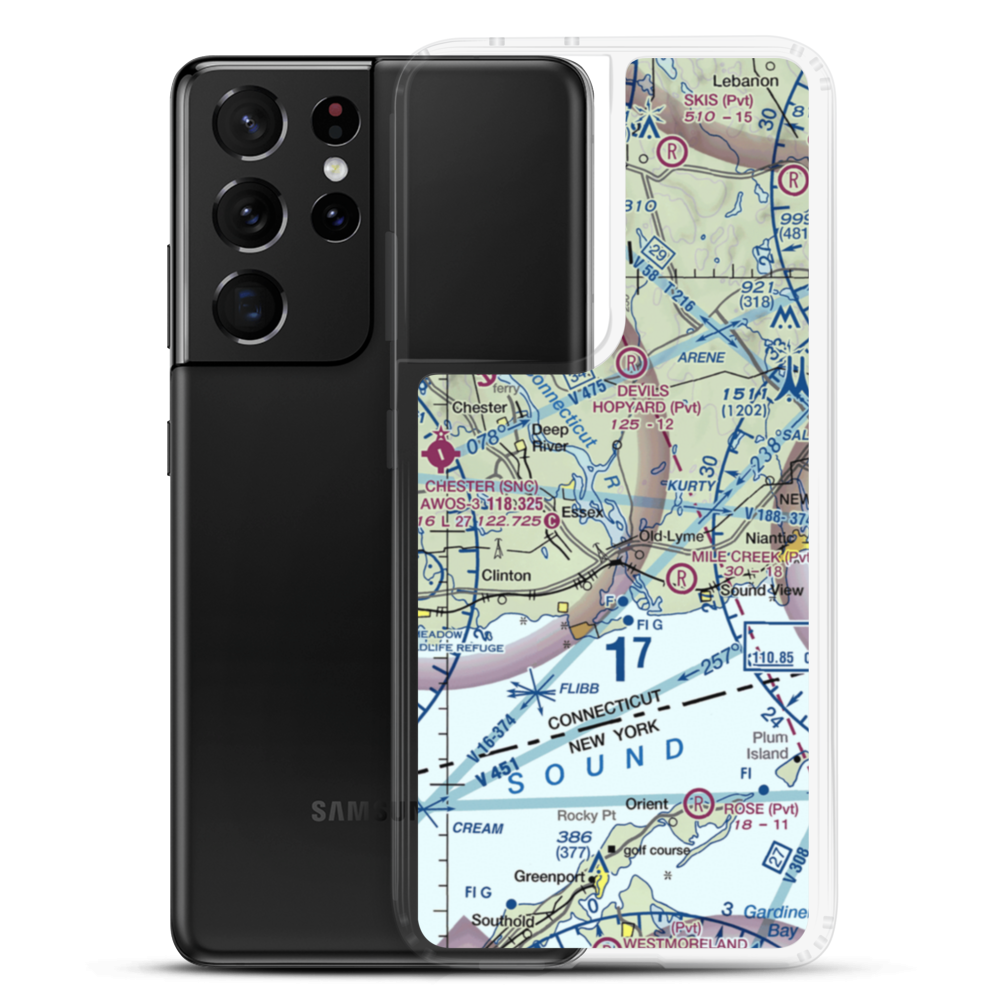 Lord Creek Seaplane Base (CT78) VFR Sectional Samsung Case Samsung Galaxy S21 Ultra model shown