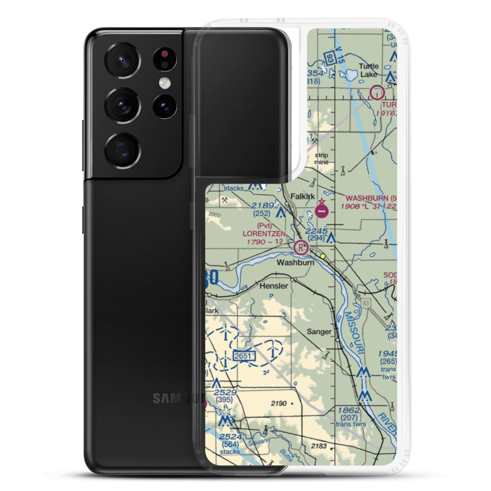 Lorentzen Airport (3NA2) VFR Sectional Samsung Case Samsung Galaxy S21 Ultra model shown