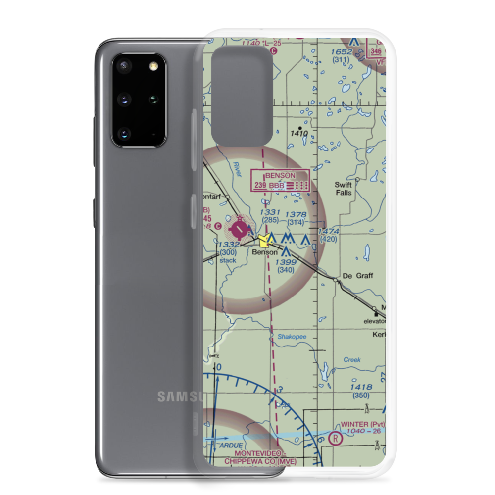 Lorenz Airport (MN11) VFR Sectional Samsung Case Samsung Galaxy S20 Plus model shown