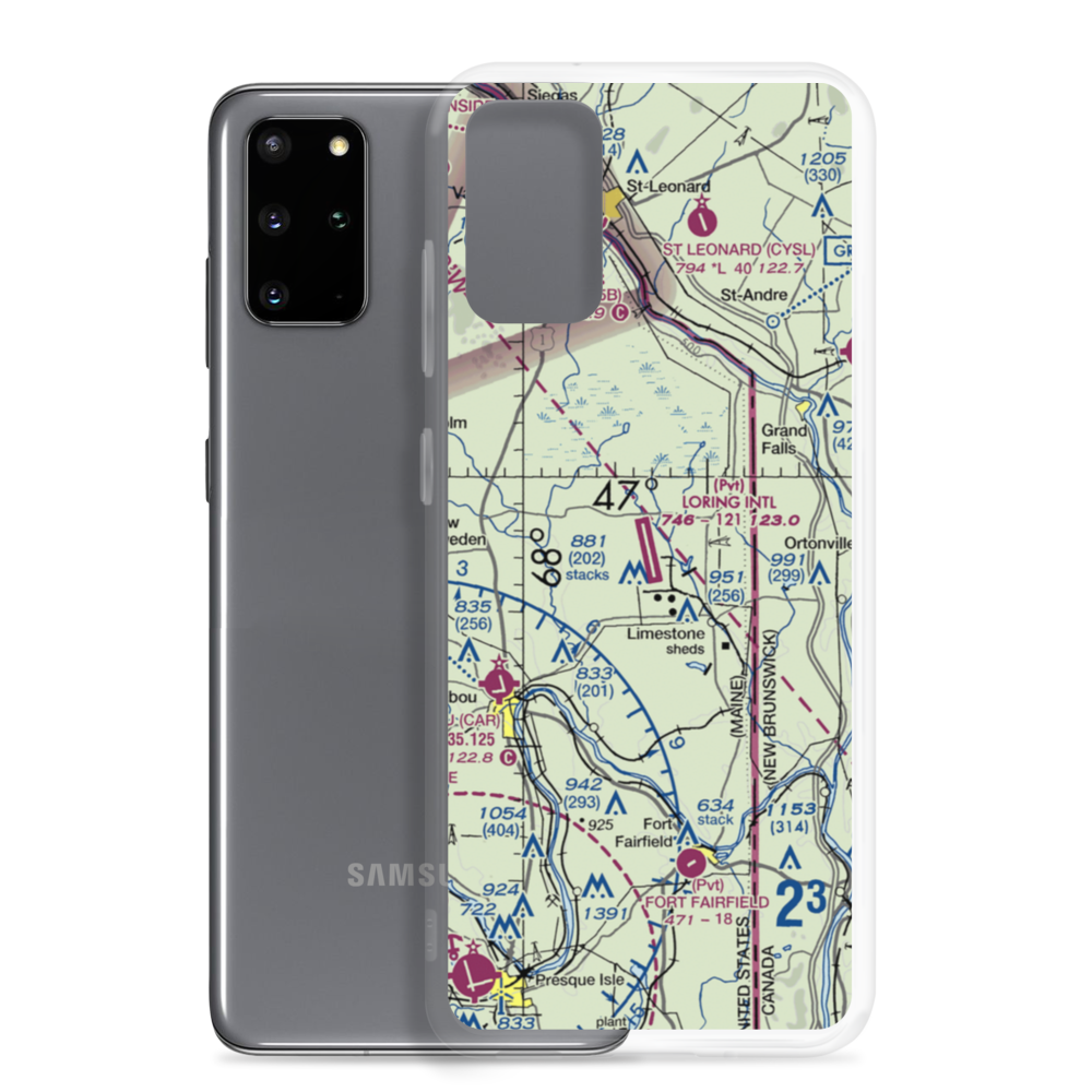Loring International Airport (ME16) VFR Sectional Samsung Case Samsung Galaxy S20 Plus model shown