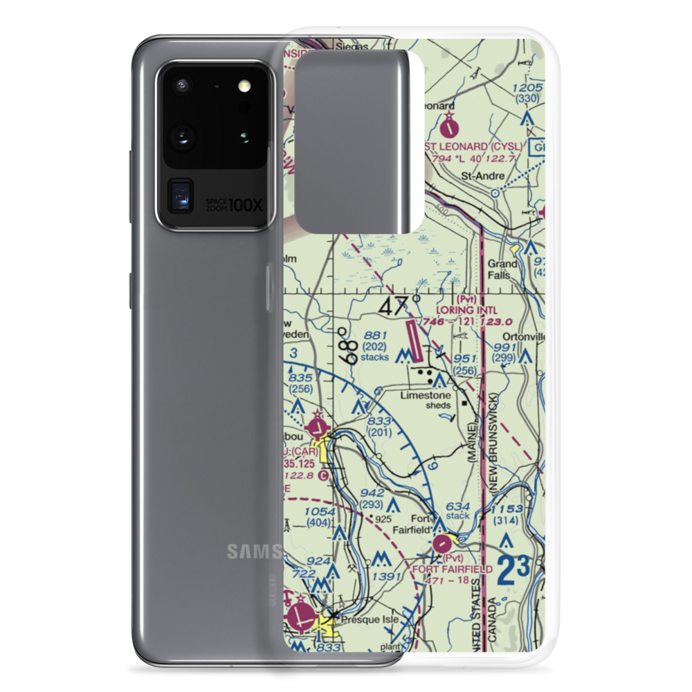 Loring International Airport (ME16) VFR Sectional Samsung Case Samsung Galaxy S20 Ultra model shown