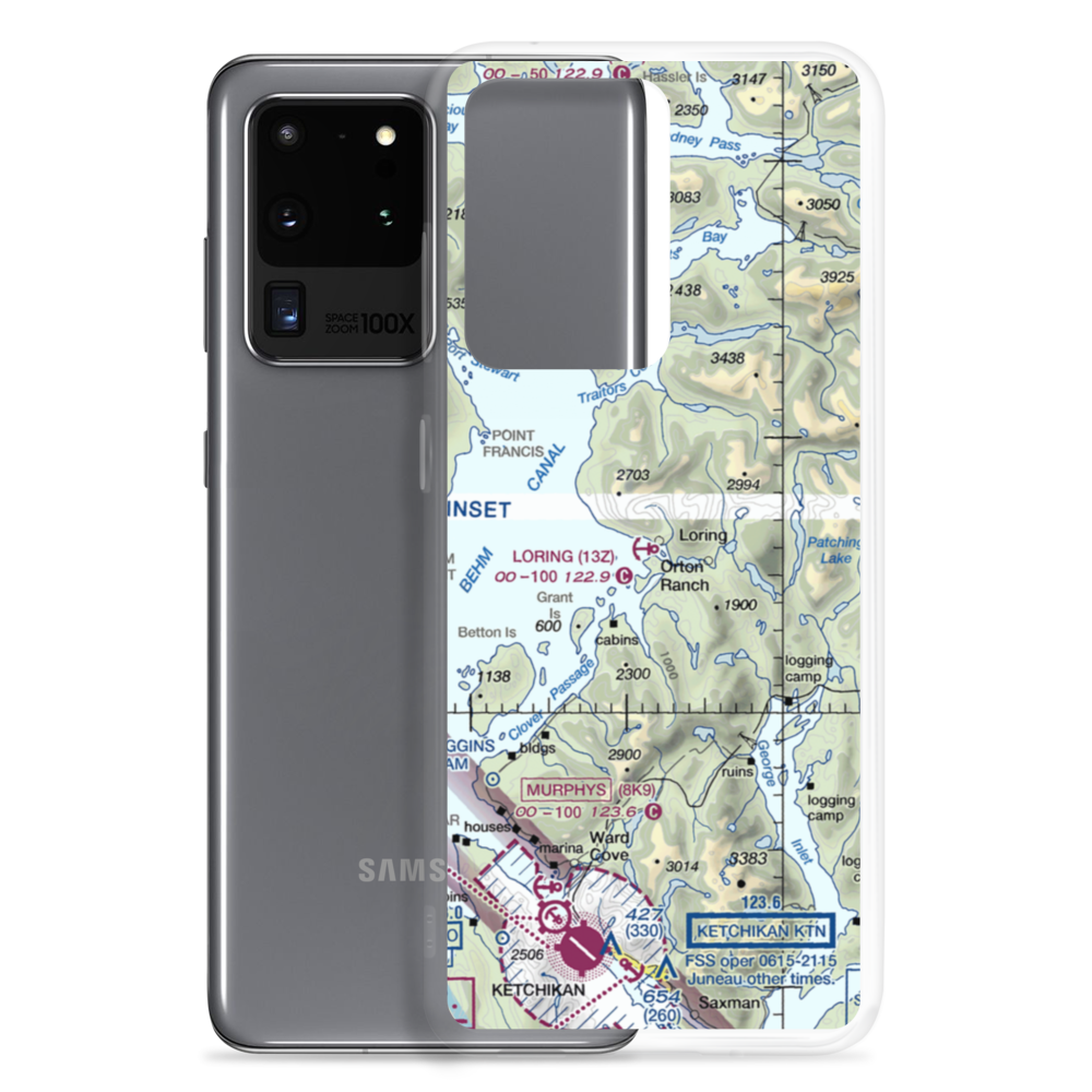 Loring Seaplane Base (13Z) VFR Sectional Samsung Case Samsung Galaxy S20 Ultra model shown