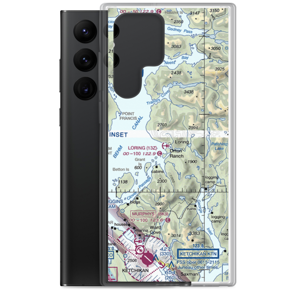 Loring Seaplane Base (13Z) VFR Sectional Samsung Case Samsung Galaxy S22 Ultra model shown