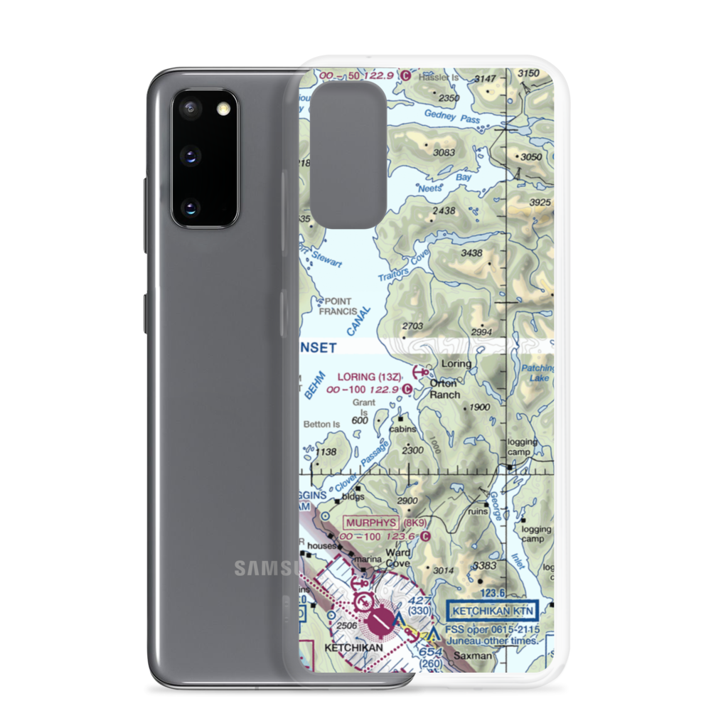 Loring Seaplane Base (13Z) VFR Sectional Samsung Case Samsung Galaxy S20 model shown