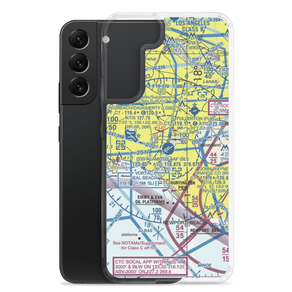 Los Alamitos Army Air Field (SLI) VFR Sectional Samsung Case Samsung Galaxy S22 Plus model shown