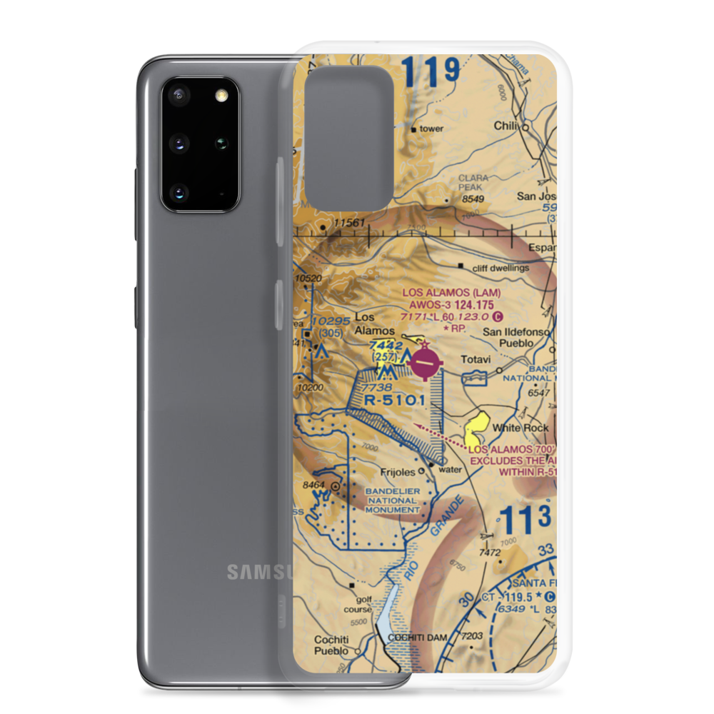 Los Alamos Airport (LAM) VFR Sectional Samsung Case Samsung Galaxy S20 Plus model shown