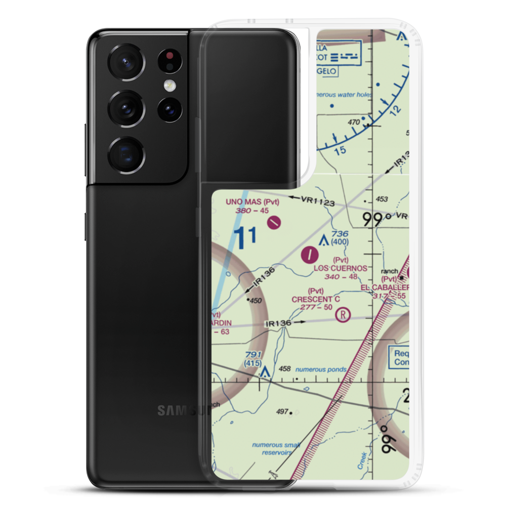 Los Cuernos Ranch Airport (XA08) VFR Sectional Samsung Case Samsung Galaxy S21 Ultra model shown