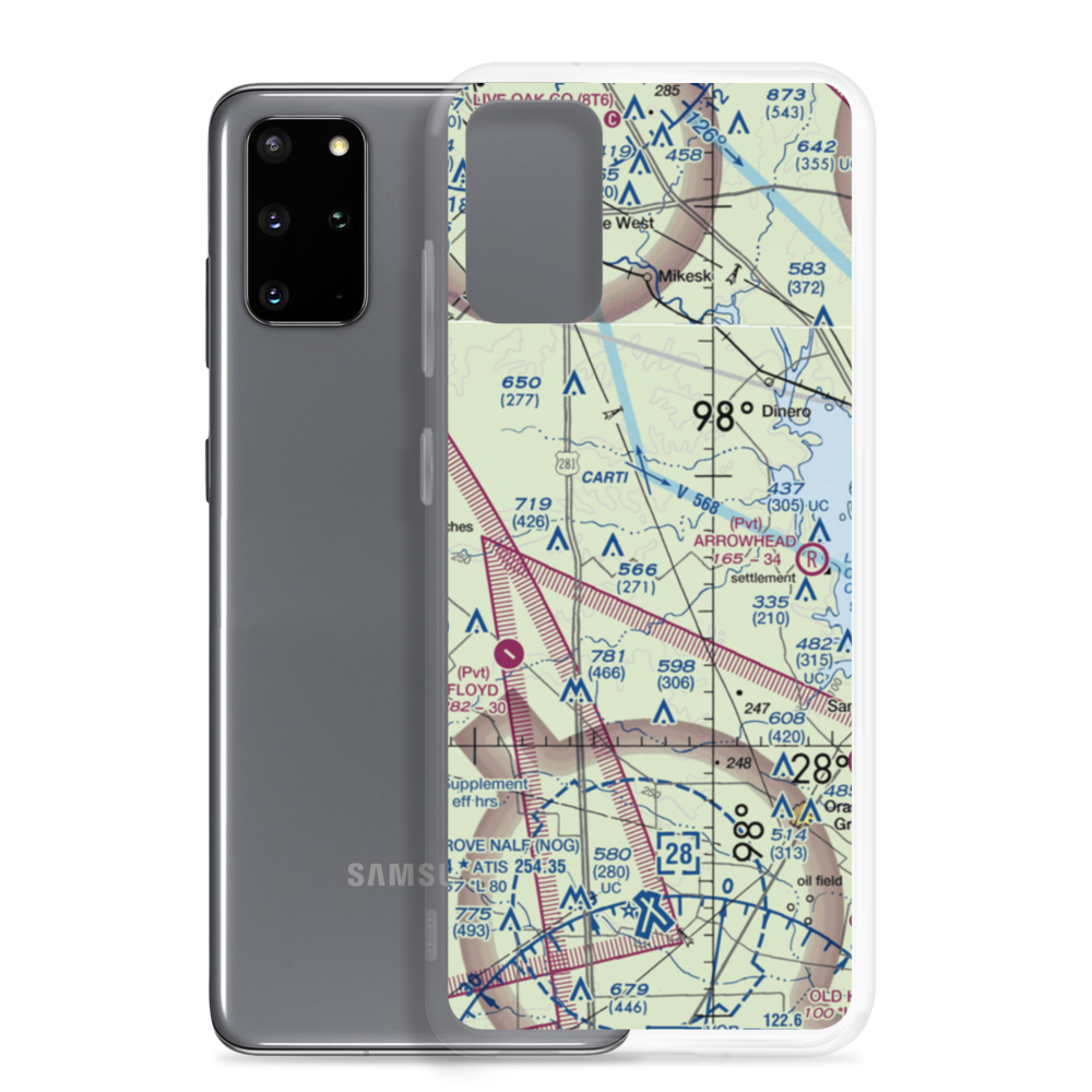 Los Ebanos Ranch Airport (6TA9) VFR Sectional Samsung Case Samsung Galaxy S20 Plus model shown