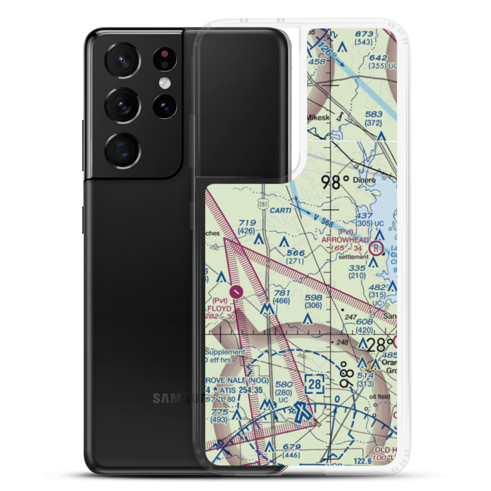 Los Ebanos Ranch Airport (6TA9) VFR Sectional Samsung Case Samsung Galaxy S21 Ultra model shown