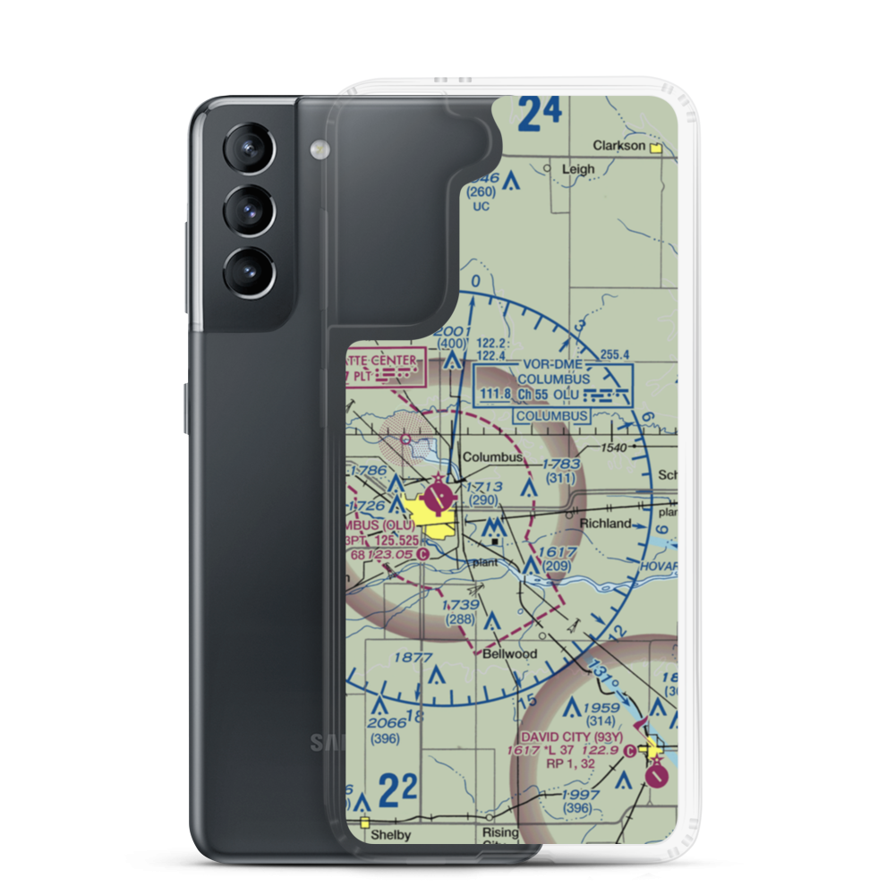 Loseke Airstrip (NE37) VFR Sectional Samsung Case Samsung Galaxy S21 model shown