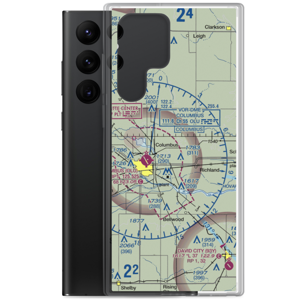 Loseke Airstrip (NE37) VFR Sectional Samsung Case Samsung Galaxy S22 Ultra model shown