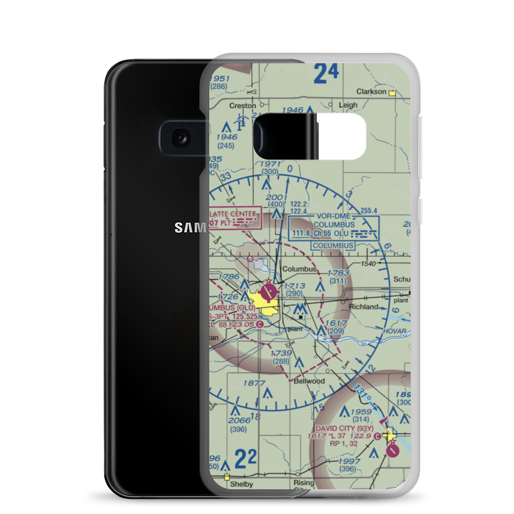 Loseke Airstrip (NE37) VFR Sectional Samsung Case Samsung Galaxy S10e model shown