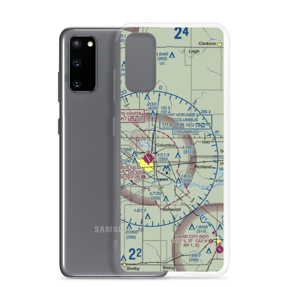 Loseke Airstrip (NE37) VFR Sectional Samsung Case Samsung Galaxy S20 model shown