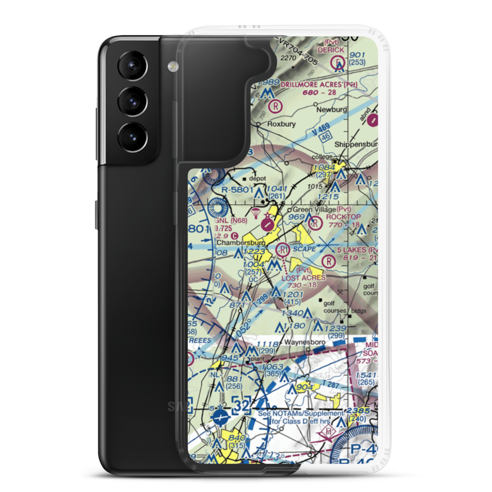 Lost Acres Airport (8PN0) VFR Sectional Samsung Case Samsung Galaxy S21 Plus model shown