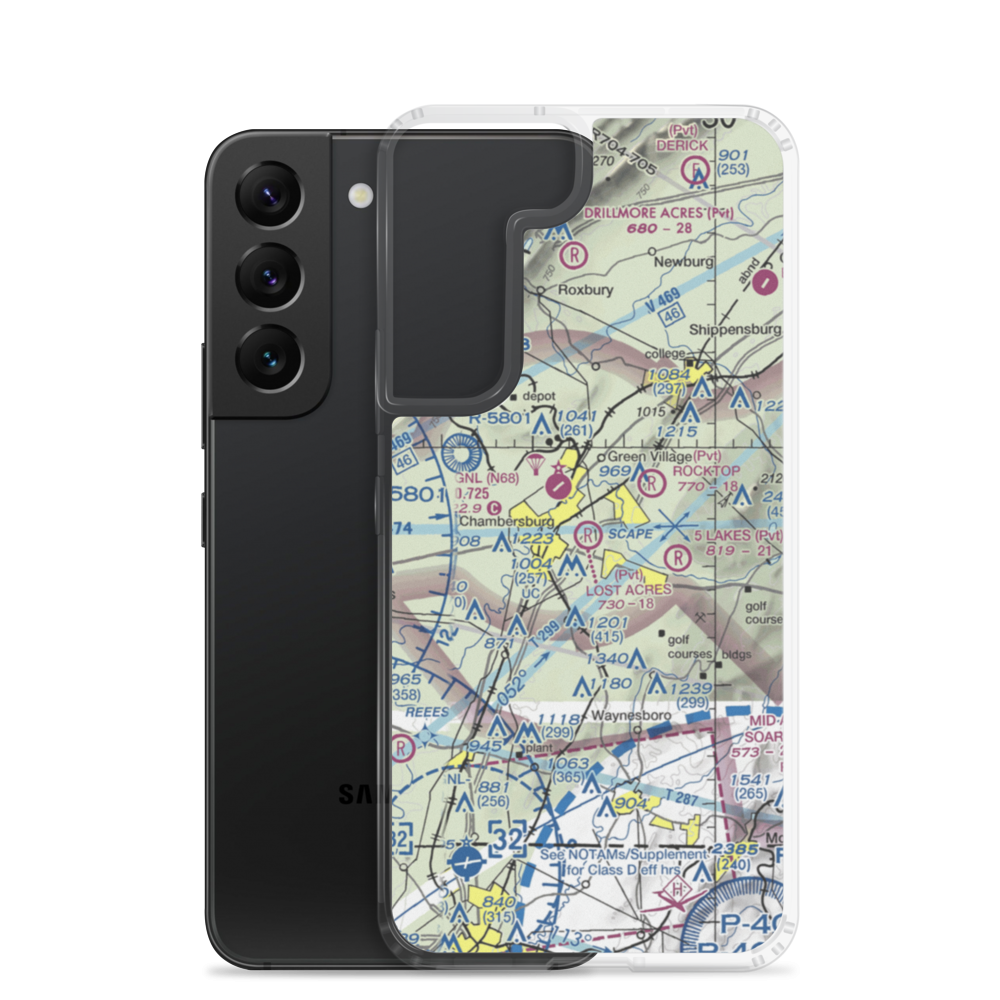 Lost Acres Airport (8PN0) VFR Sectional Samsung Case Samsung Galaxy S22 model shown