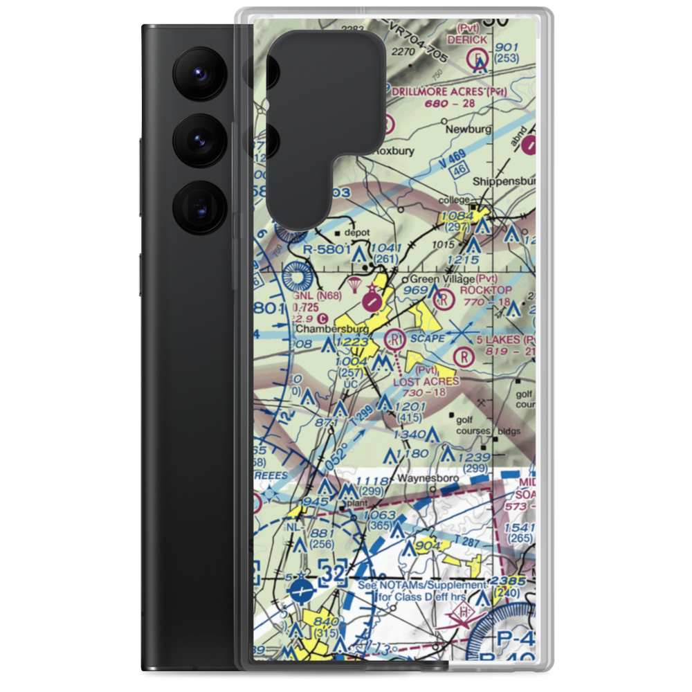 Lost Acres Airport (8PN0) VFR Sectional Samsung Case Samsung Galaxy S22 Ultra model shown