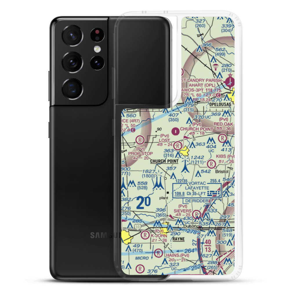 Lost Airfield (71LA) VFR Sectional Samsung Case Samsung Galaxy S21 Ultra model shown
