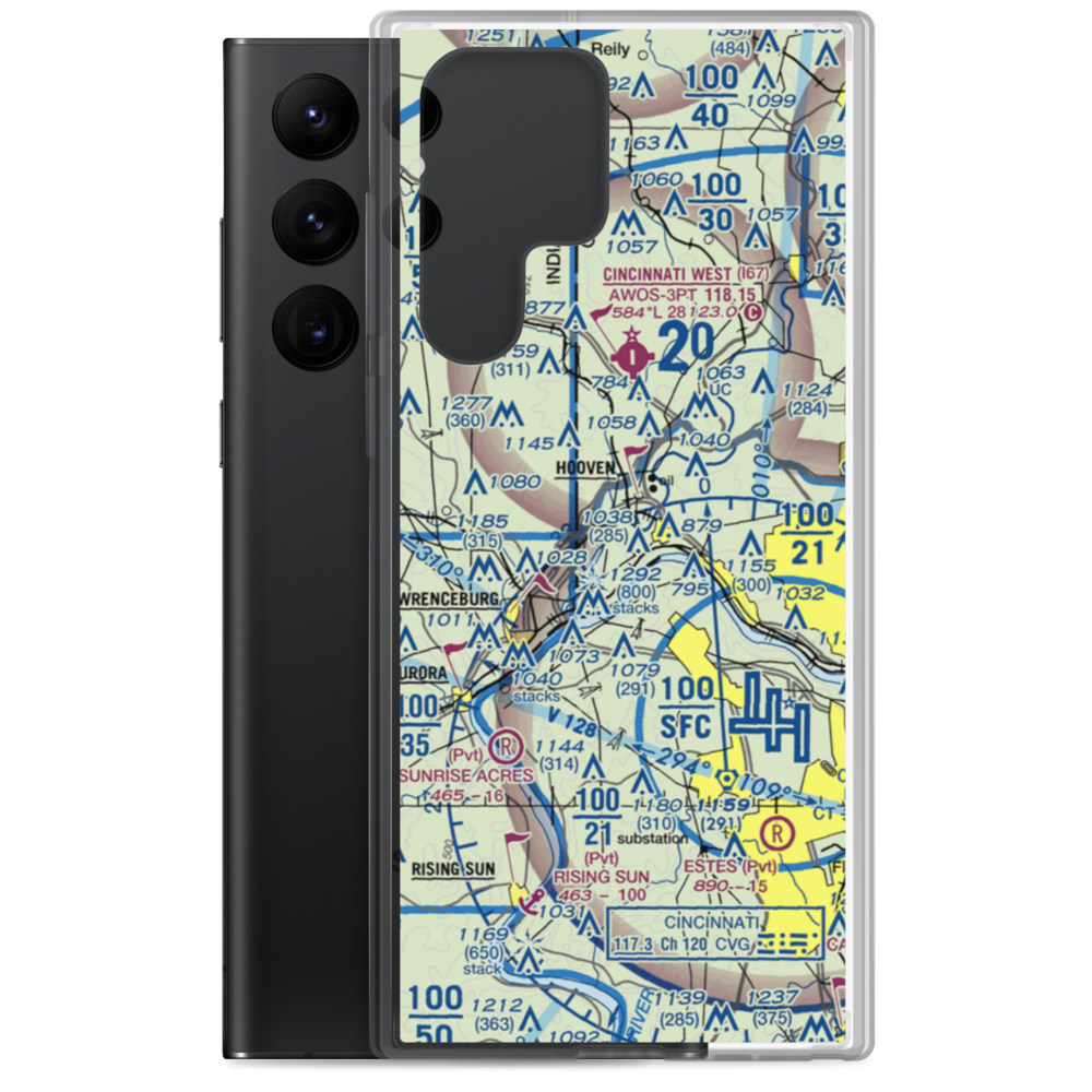 Lost Bridge Airport (OA16) VFR Sectional Samsung Case Samsung Galaxy S22 Ultra model shown
