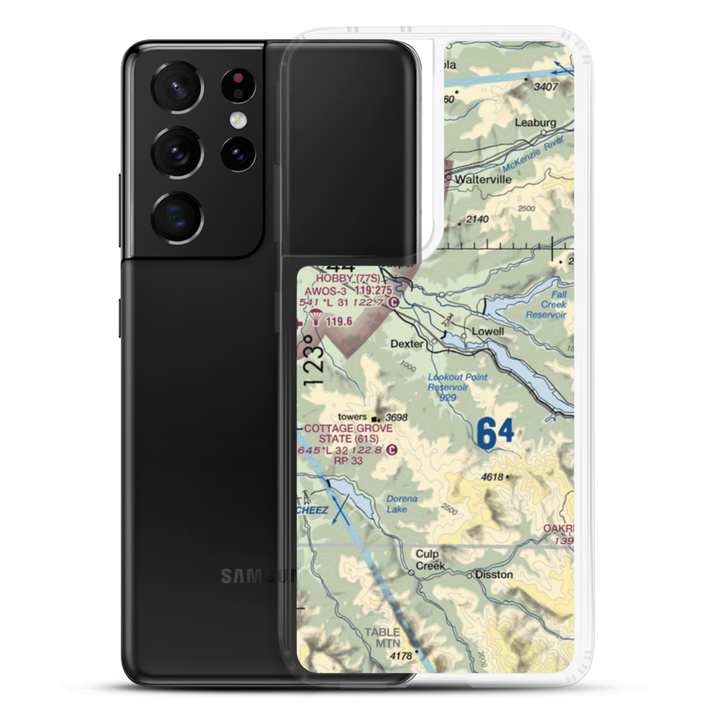 Lost Creek Airport (82OR) VFR Sectional Samsung Case Samsung Galaxy S21 Ultra model shown