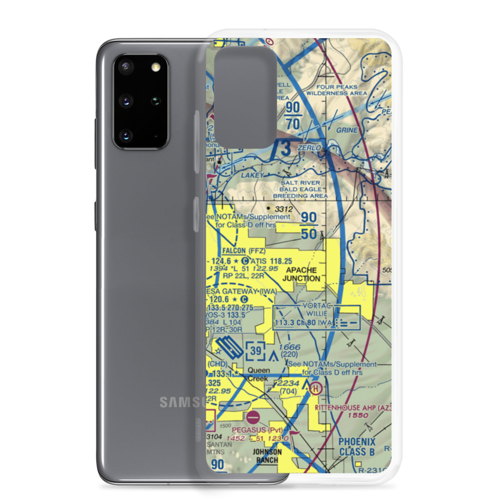 Lost Dutchman Heliport (H31) VFR Sectional Samsung Case Samsung Galaxy S20 Plus model shown