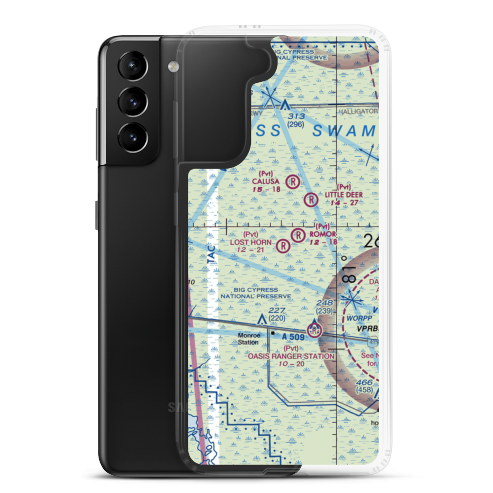 Lost Horn Ranch Airport (FA80) VFR Sectional Samsung Case Samsung Galaxy S21 Plus model shown