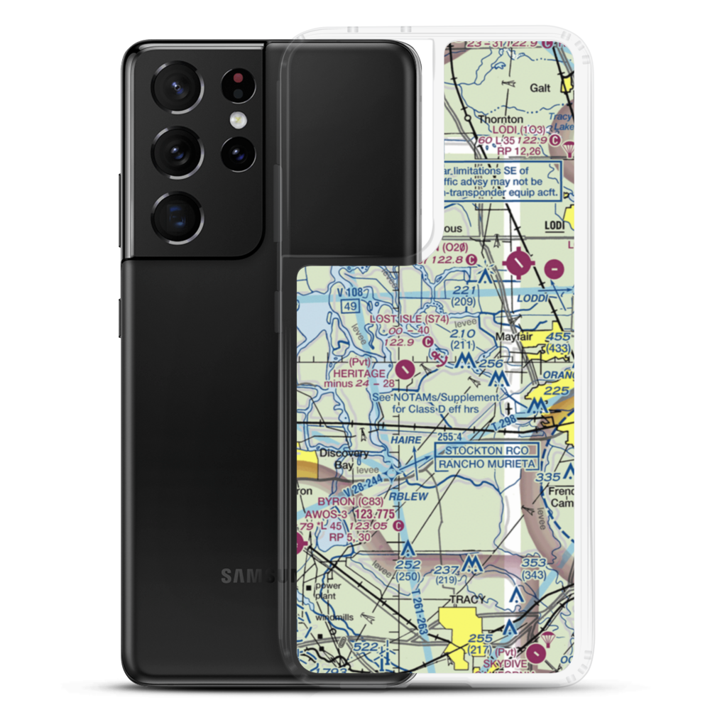 Lost Isle Seaplane Base (S74) VFR Sectional Samsung Case Samsung Galaxy S21 Ultra model shown