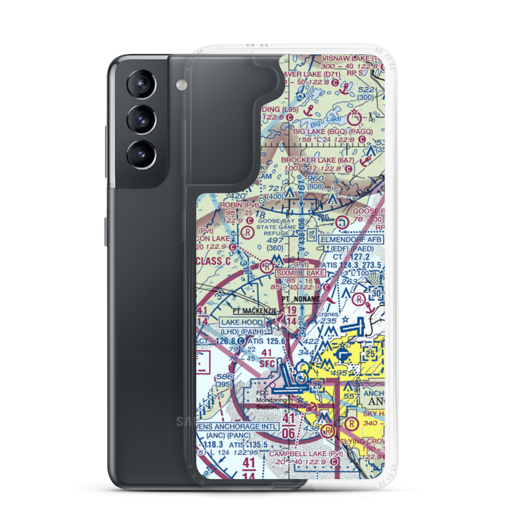 Lost Lake SPB Seaplane Base (57AK) VFR Sectional Samsung Case Samsung Galaxy S21 model shown