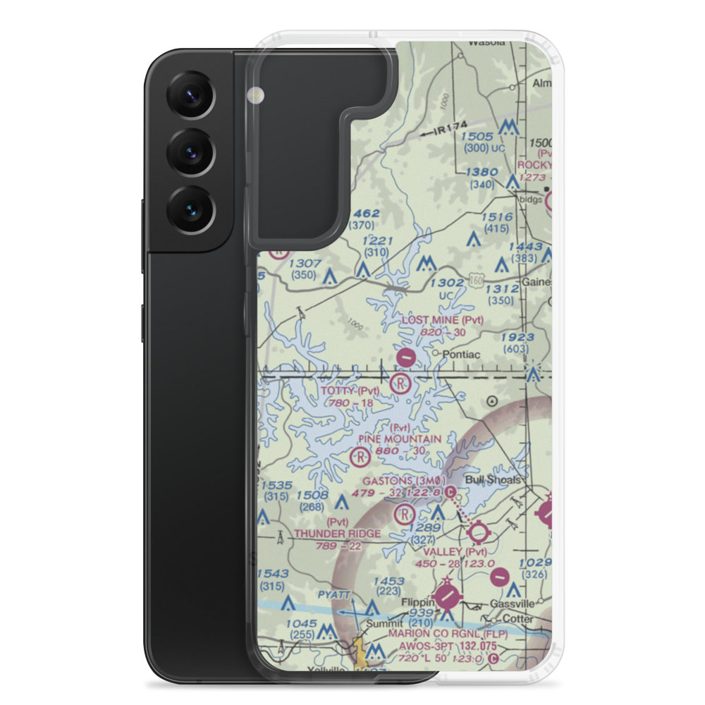 Lost Mine Airport (MO56) VFR Sectional Samsung Case Samsung Galaxy S22 Plus model shown