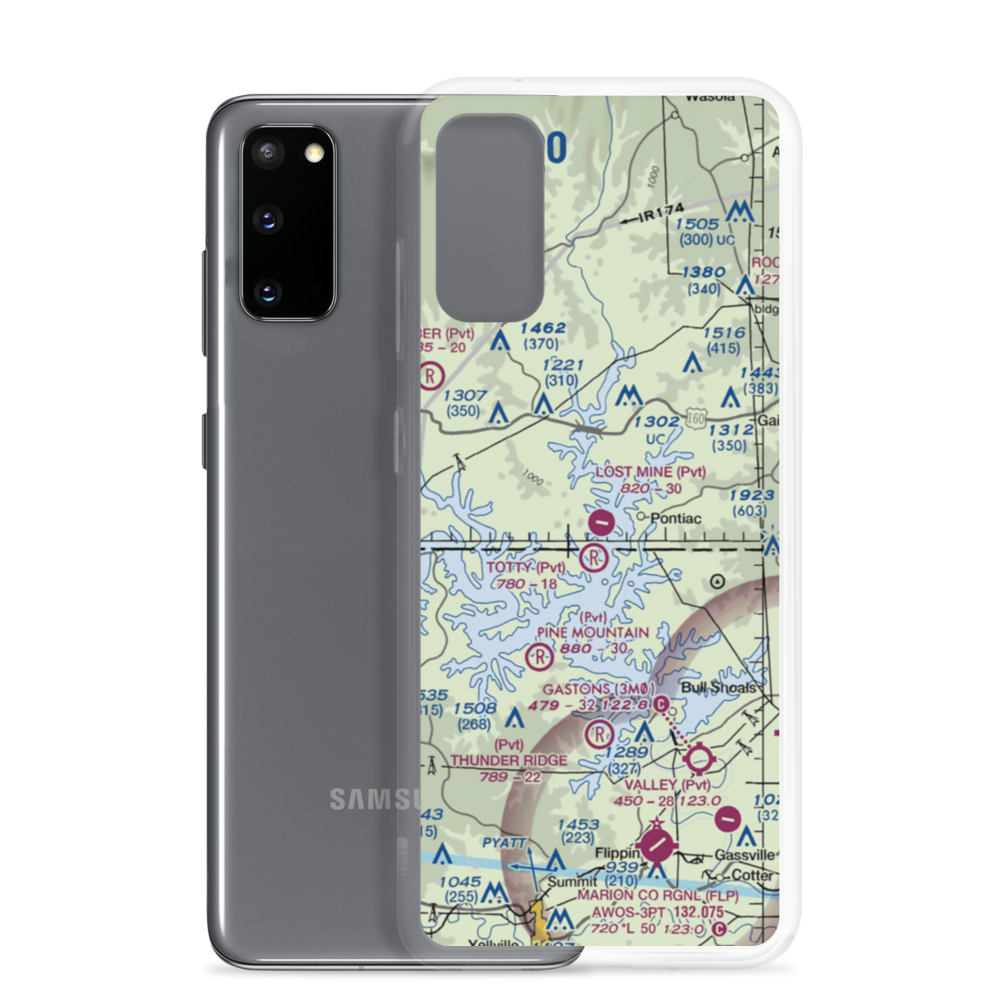 Lost Mine Airport (MO56) VFR Sectional Samsung Case Samsung Galaxy S20 model shown
