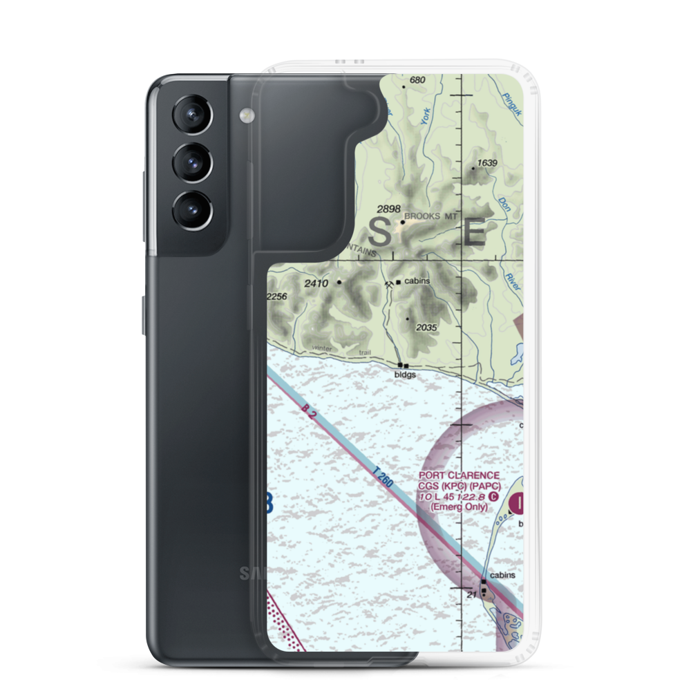 Lost River 1 Airport (LSR) VFR Sectional Samsung Case Samsung Galaxy S21 model shown
