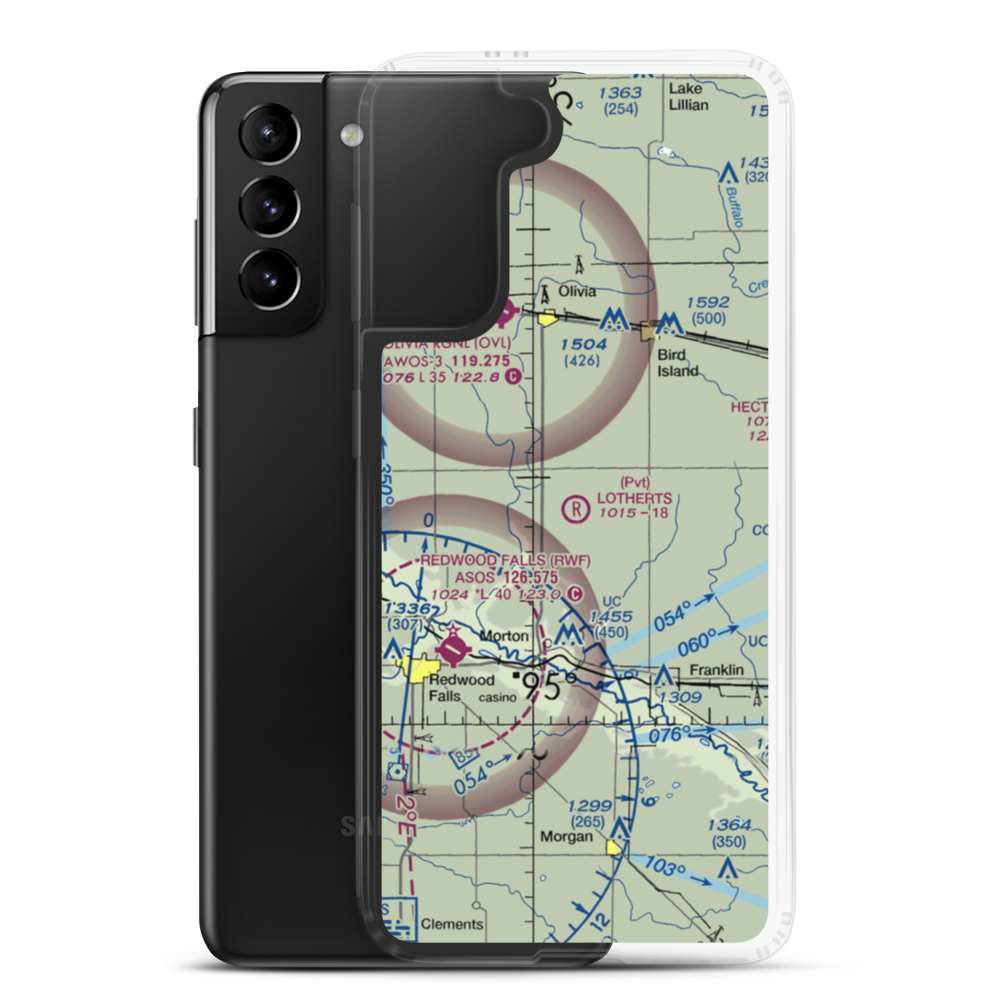 Lothert's Farm Strip (56MN) VFR Sectional Samsung Case Samsung Galaxy S21 Plus model shown