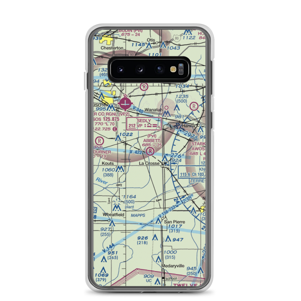 Lou Abbett Farms Airport (II18) VFR Sectional Samsung Case Samsung Galaxy S10 model shown