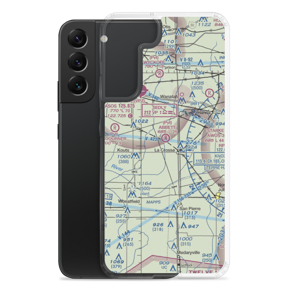 Lou Abbett Farms Airport (II18) VFR Sectional Samsung Case Samsung Galaxy S22 Plus model shown