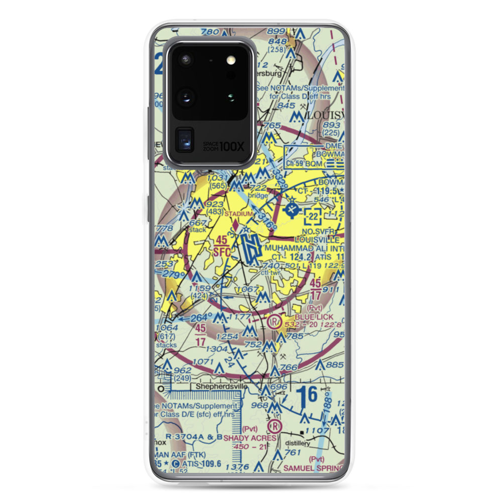 Louisville Muhammad Ali International Airport (SDF) VFR Sectional Samsung Case Samsung Galaxy S20 Ultra model shown