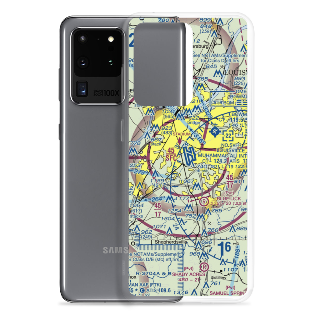 Louisville Muhammad Ali International Airport (SDF) VFR Sectional Samsung Case Samsung Galaxy S20 Ultra model shown