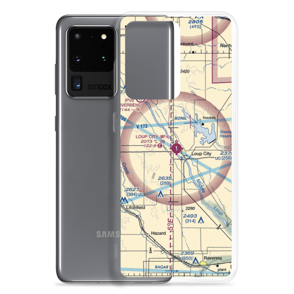 Loup City Municipal Airport (0F4) VFR Sectional Samsung Case Samsung Galaxy S20 Ultra model shown