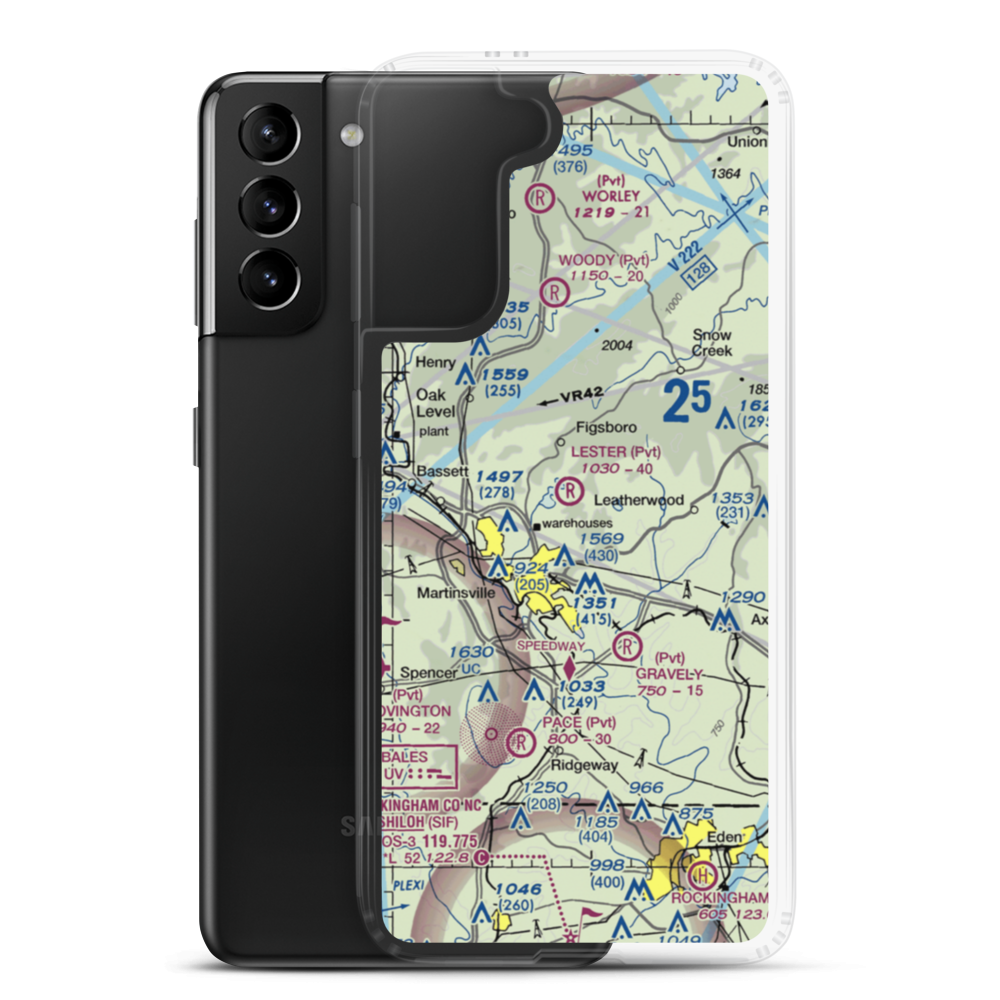 Loury Lester Airpark (6VA2) VFR Sectional Samsung Case Samsung Galaxy S21 Plus model shown